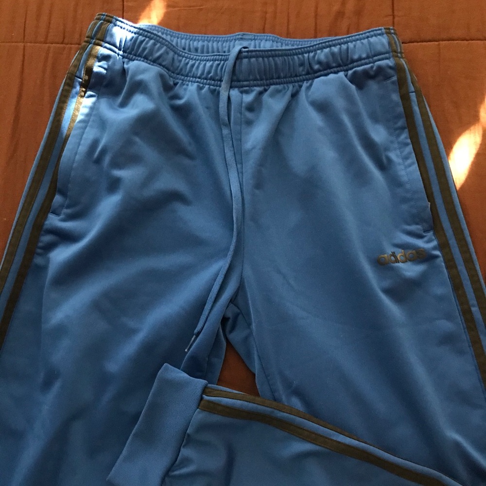 Adidas mens jogging pants blue size L